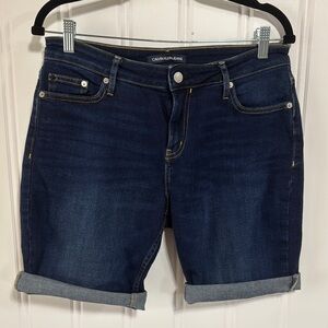Calvin Klein blue jean denim shorts Size 8